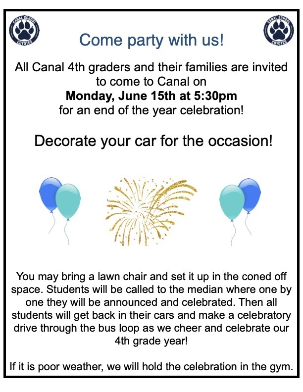 4th Grade Celebration