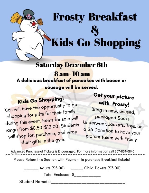 Frosty Breakfast and Kids Go Shopping