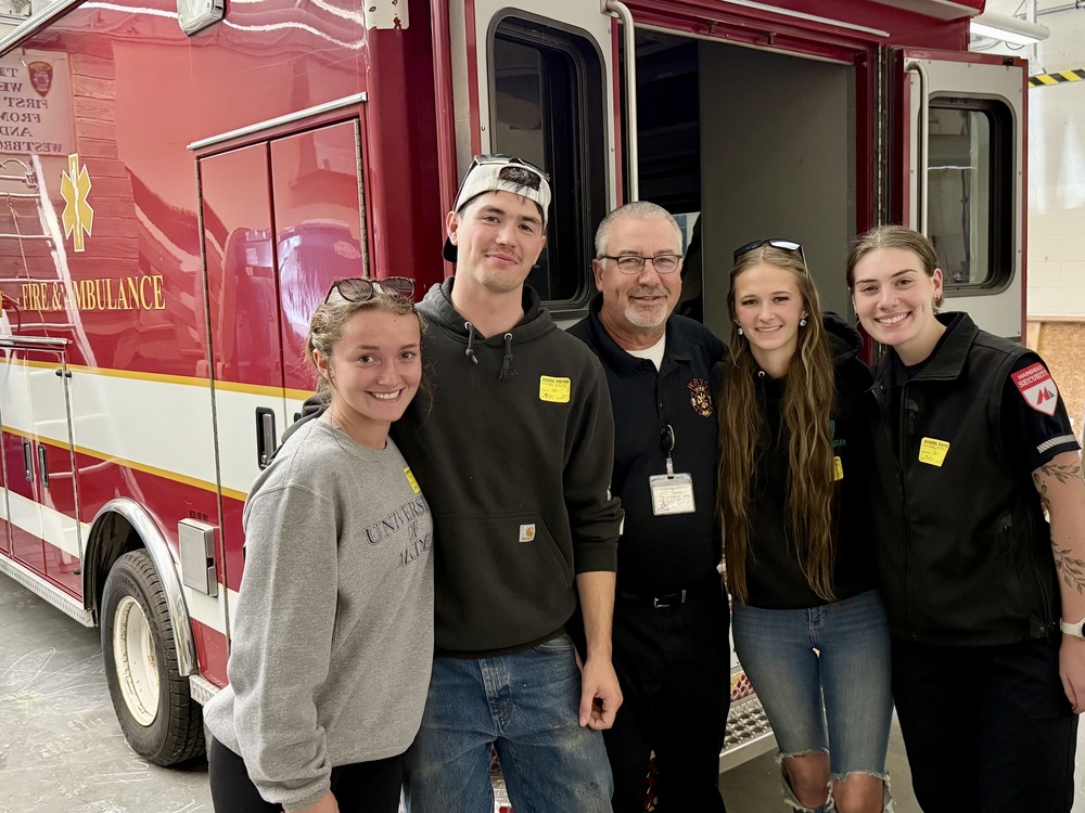 Former Students Visit FFighting/EMT Program