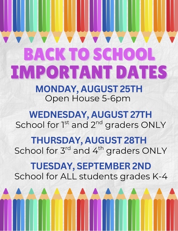 Back to School Dates