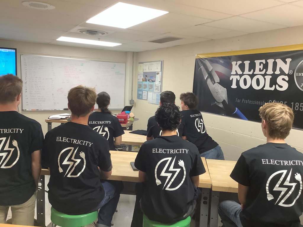 Electricity students rocking new uniforms!