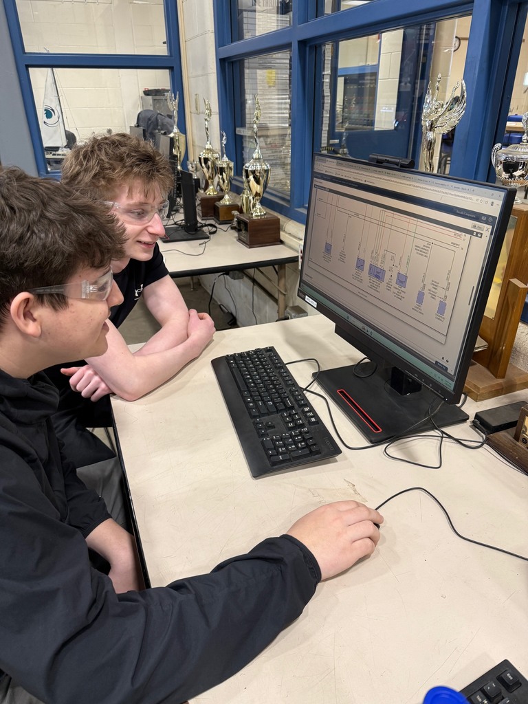 Automotive students learning how to use wire diagrams to diagnosis vehicles