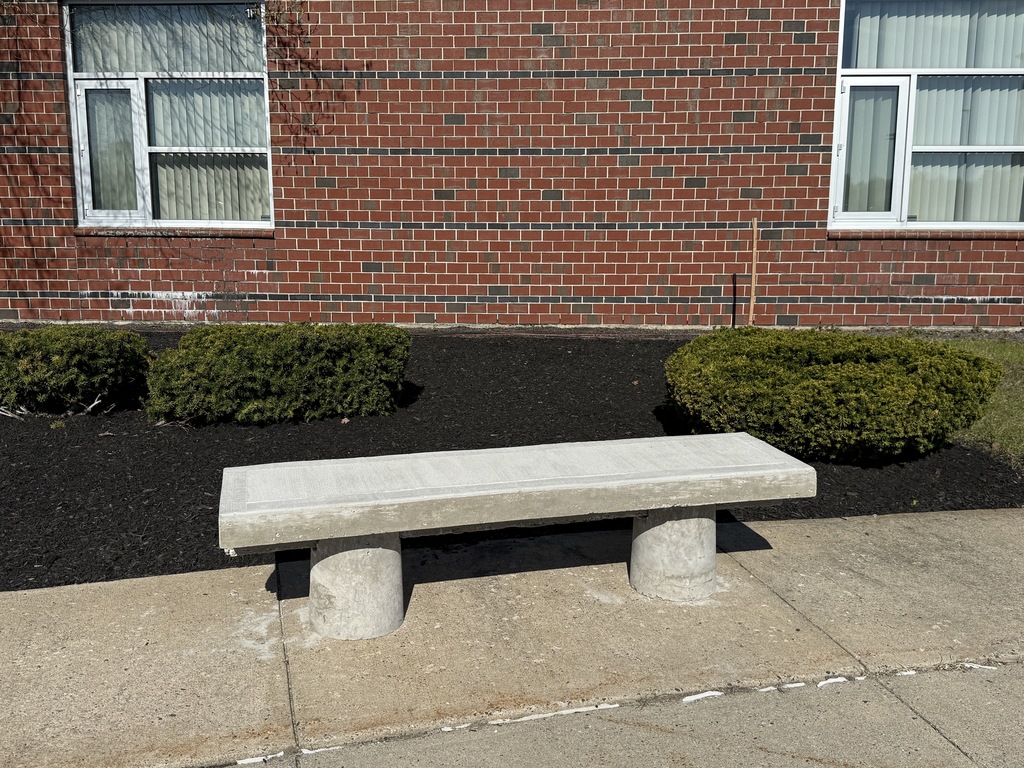 Concrete bench designed by the HEO program