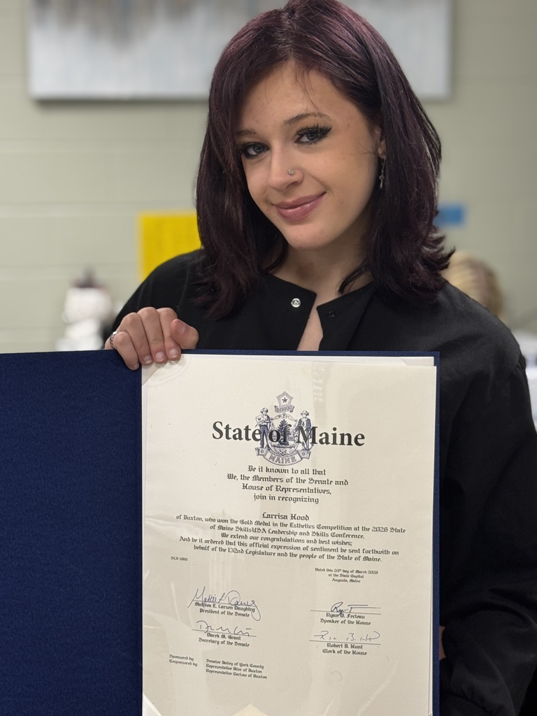 Lacey H. gets honored by the State of Maine!
