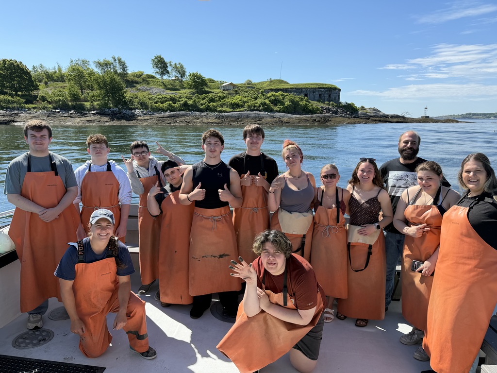 Culinary Arts Tech I students on Lucky Catch boat! 