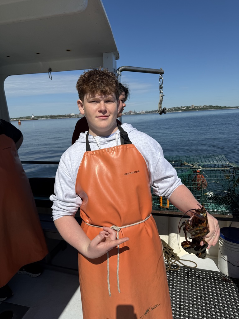 Culinary Arts student on Lucky Catch boat!