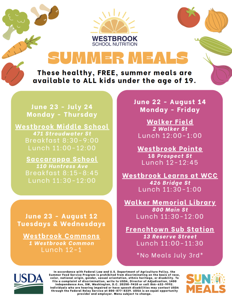 Summer meals flyer