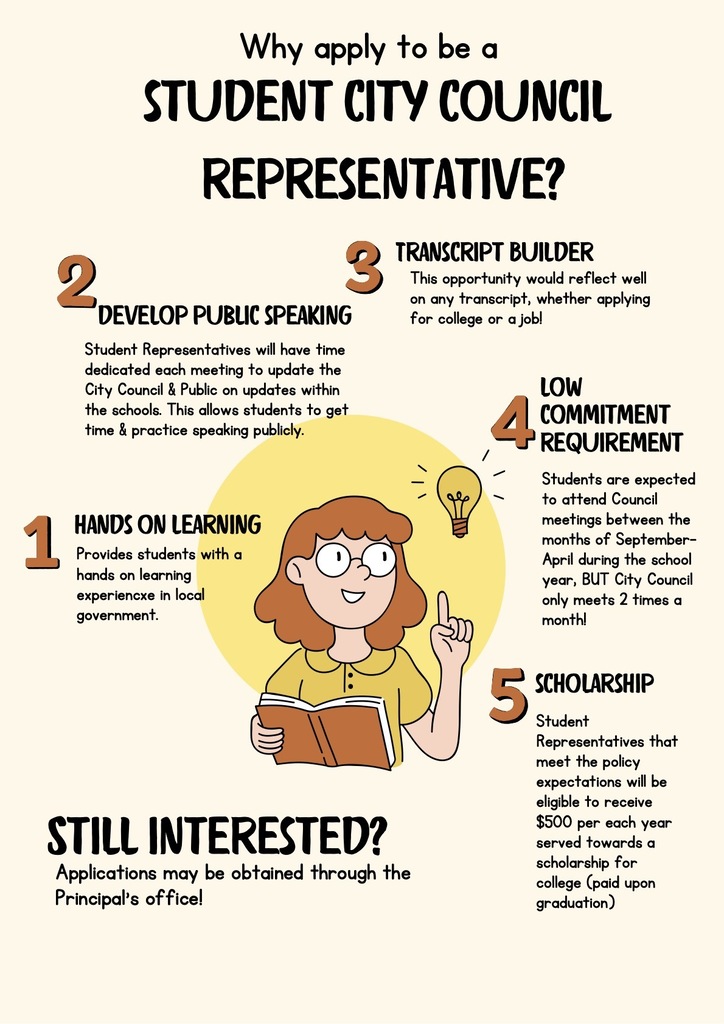 Student City Council Representative Flyer