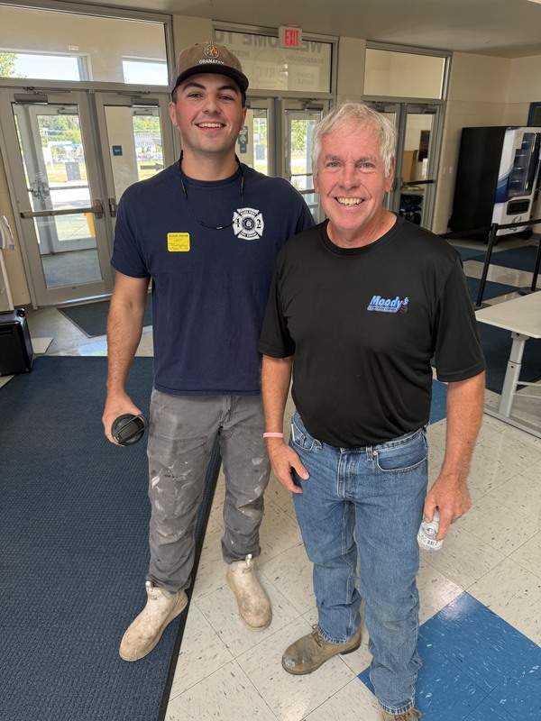 Shawn Moody visits WRVC and finds a student Tyler G. who received his scholarship