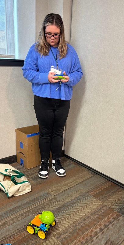 Education Pathways student demonstrating robot