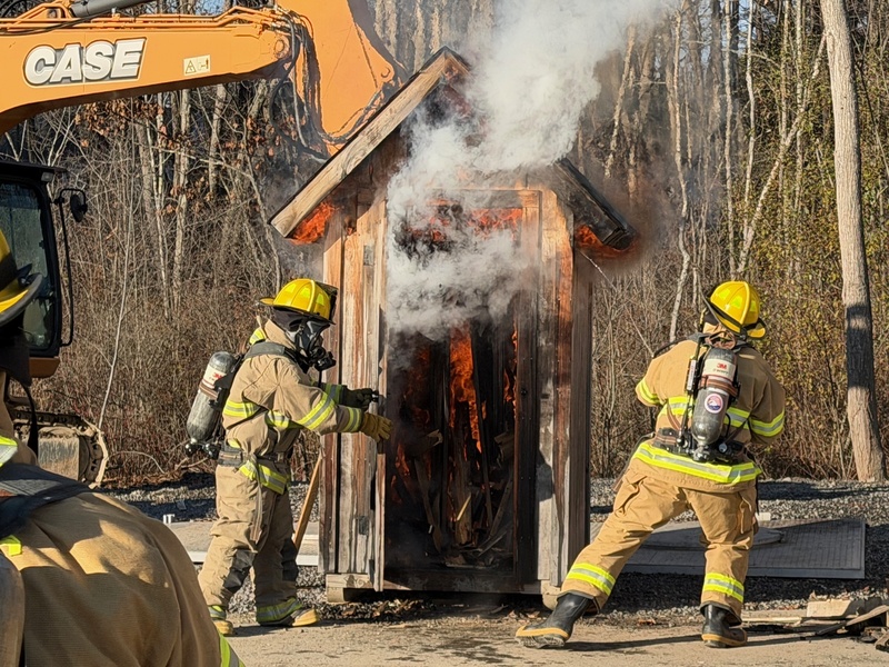 Firefighting Live Burn Fire Practice
