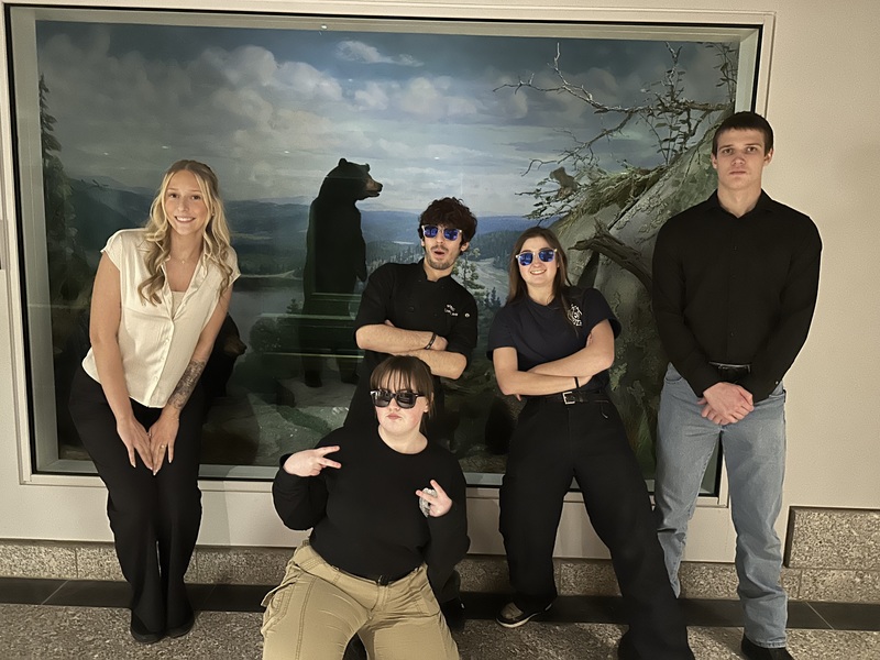 WRVC students at the Hall of Flags