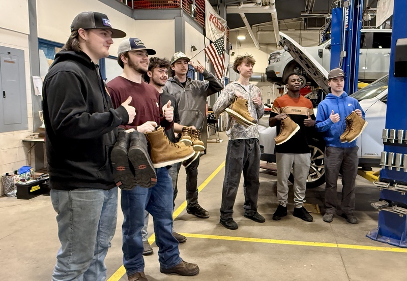 Auto Students Showing Off Their BRUNT boots!