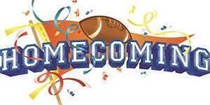 image of a banner w/football saying "homecoming"