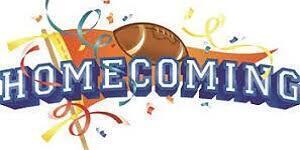 image of a banner w/football saying "homecoming"