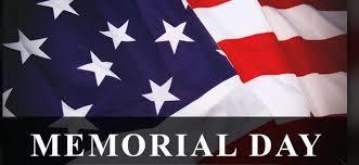 American Flag with the words Memorial Day