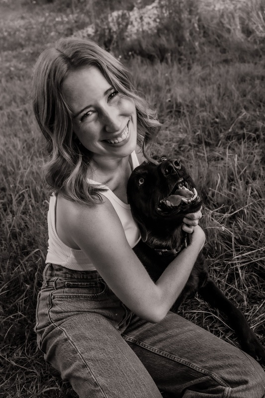 image of a girl with her dog