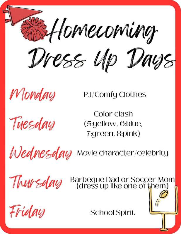 image of Middle School dress up days