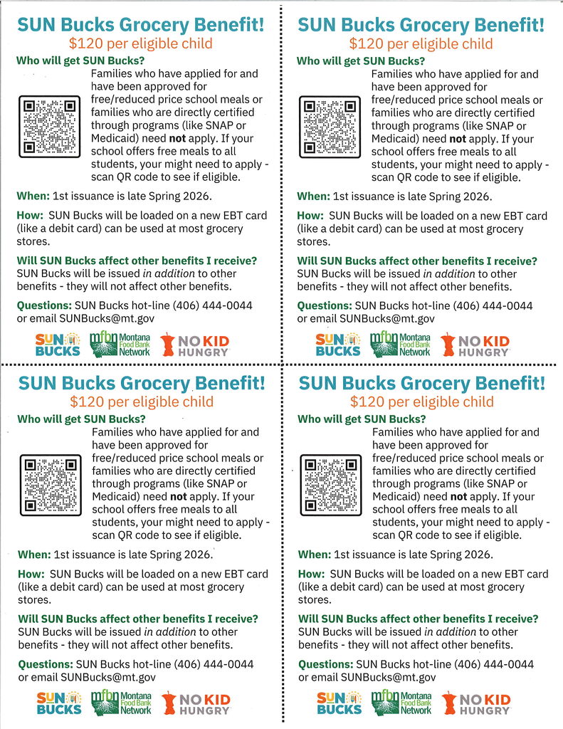 SUN bucks flyer