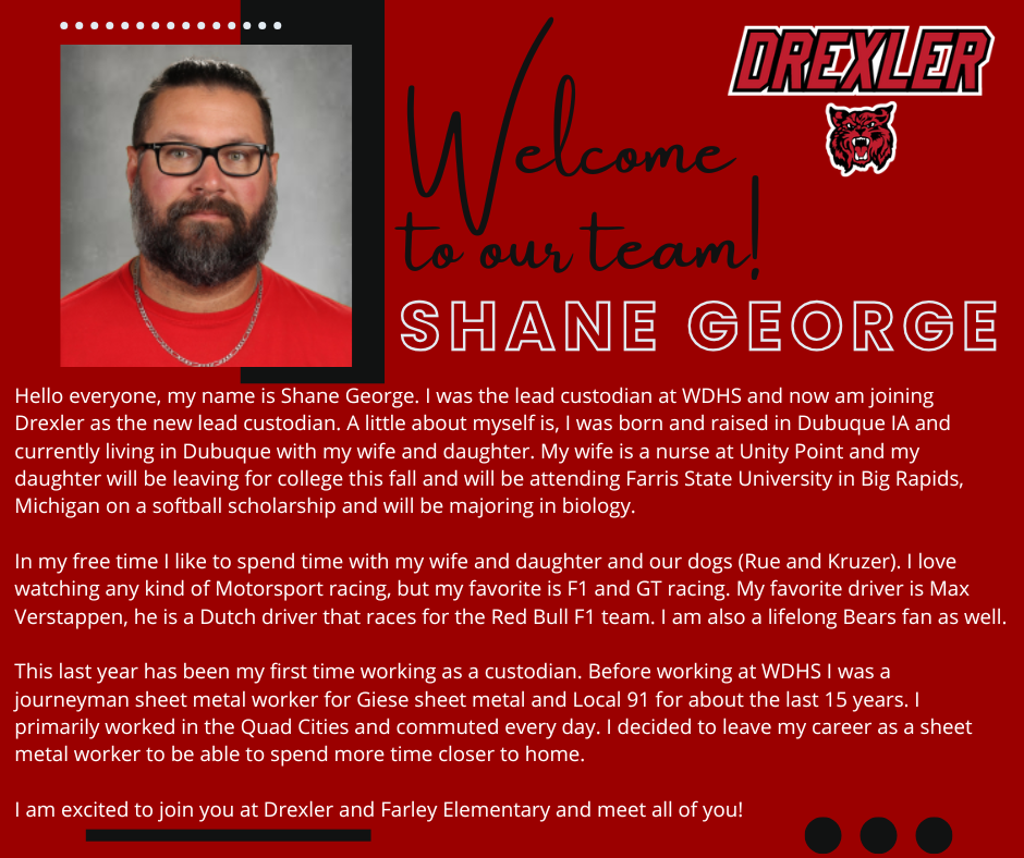 Welcome to DMS Shane George!