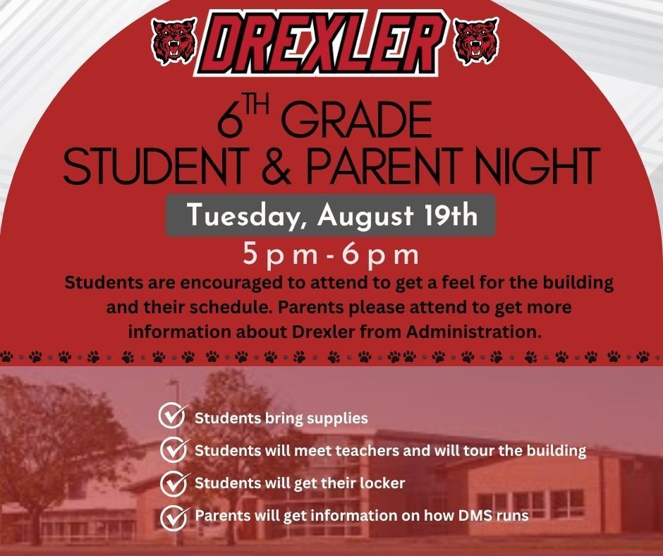 6th grade Student & Parent Night