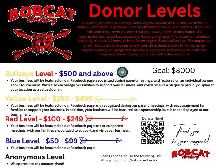 Information on how you can support Bobcat Archery!