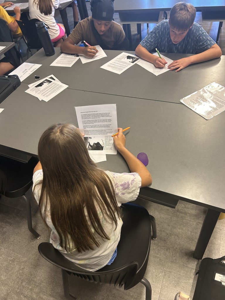 7th grade SS learning about 9/11
