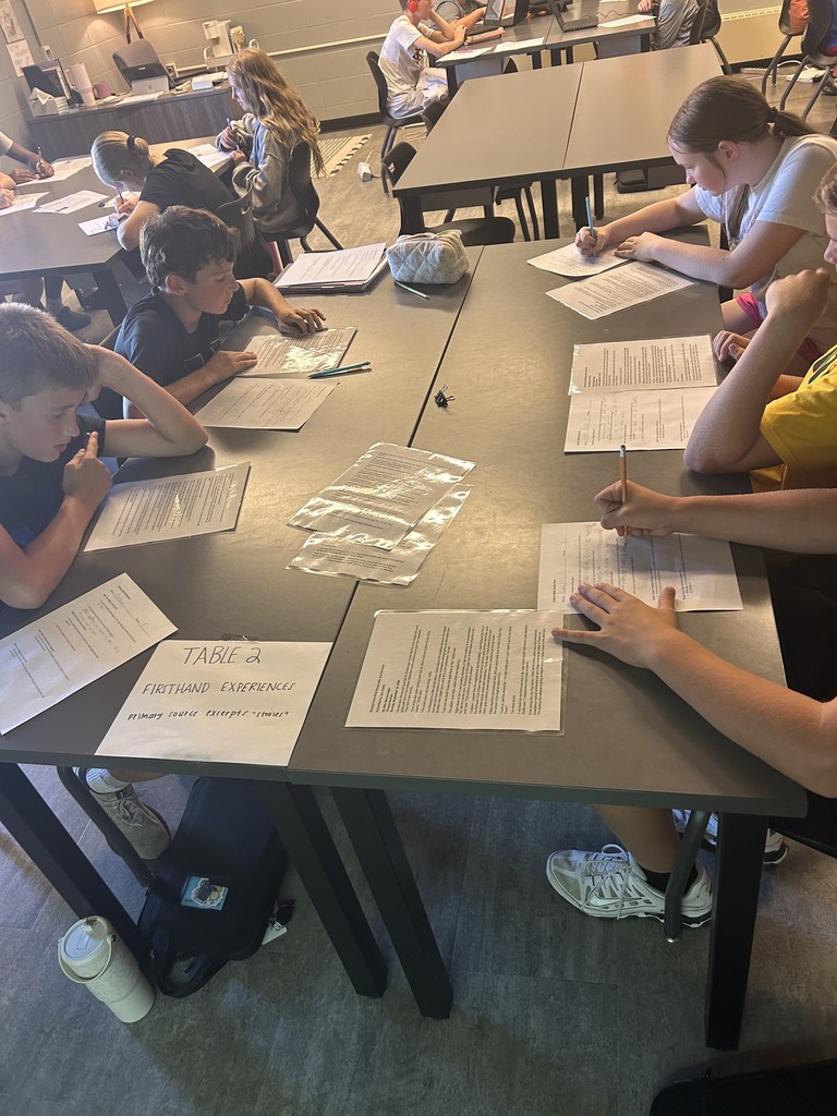 7th grade SS learning about 9/11