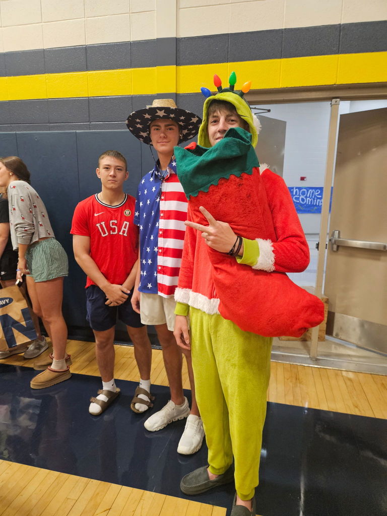 Students dressed up for homecoming