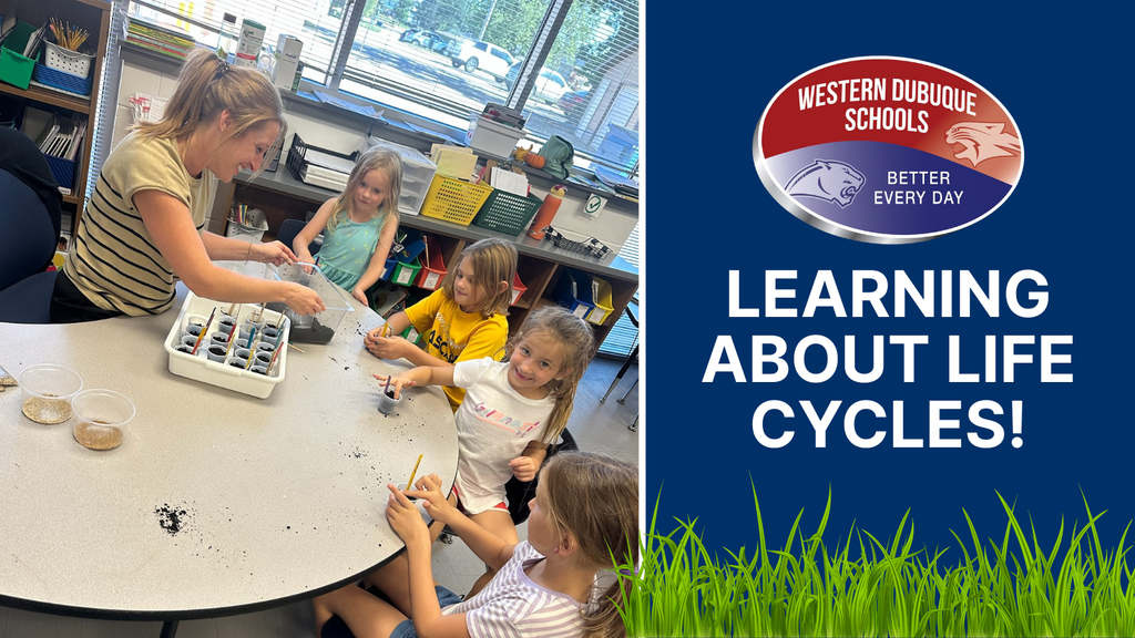 students planting seeds