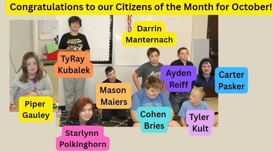 October's "Students of the Month"