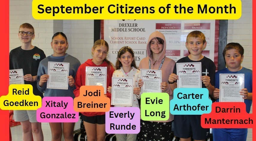 September "Students of the Month"