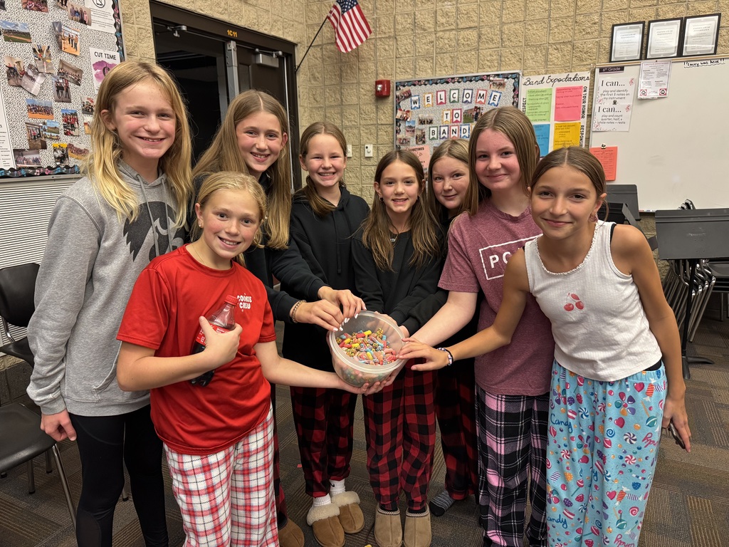 6th graders at our first ever Band Movie Night!