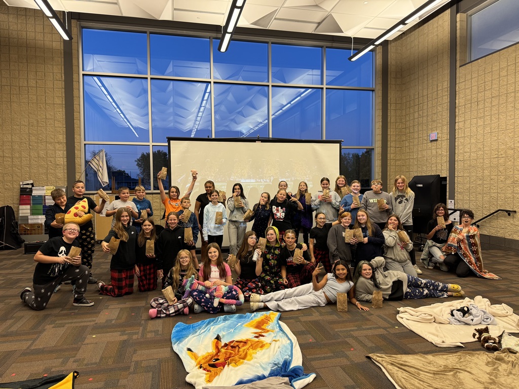 6th graders at our first ever Band Movie Night!