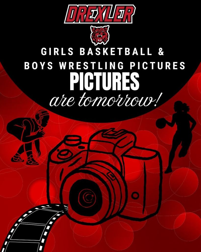 Girls basketball and Boys wrestling pictures are being taken on Wednesday, Oct 29th!