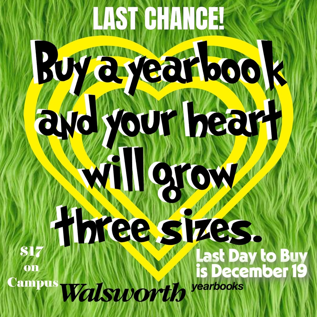 get your yearbook ordered by Friday, December 19th