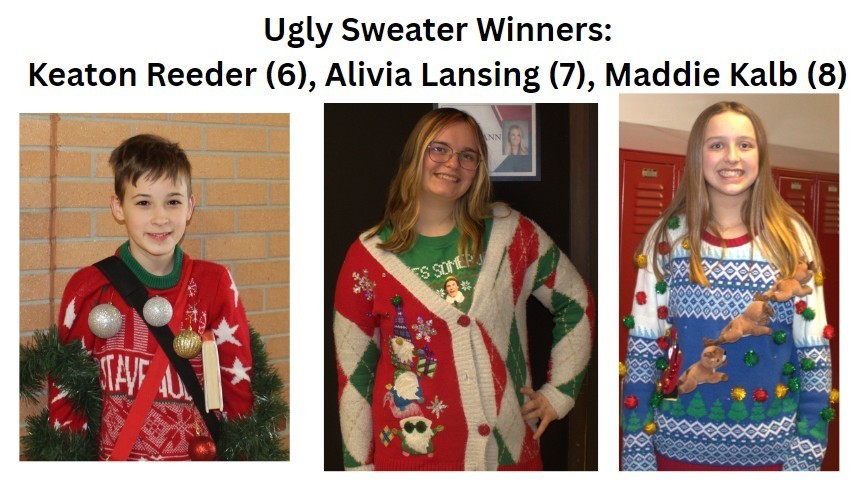 Ugly Sweater Day Winners!