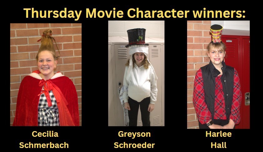Thursday's Dress Up Day Winners