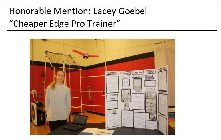 8th grade Science Fair Honorable Mention