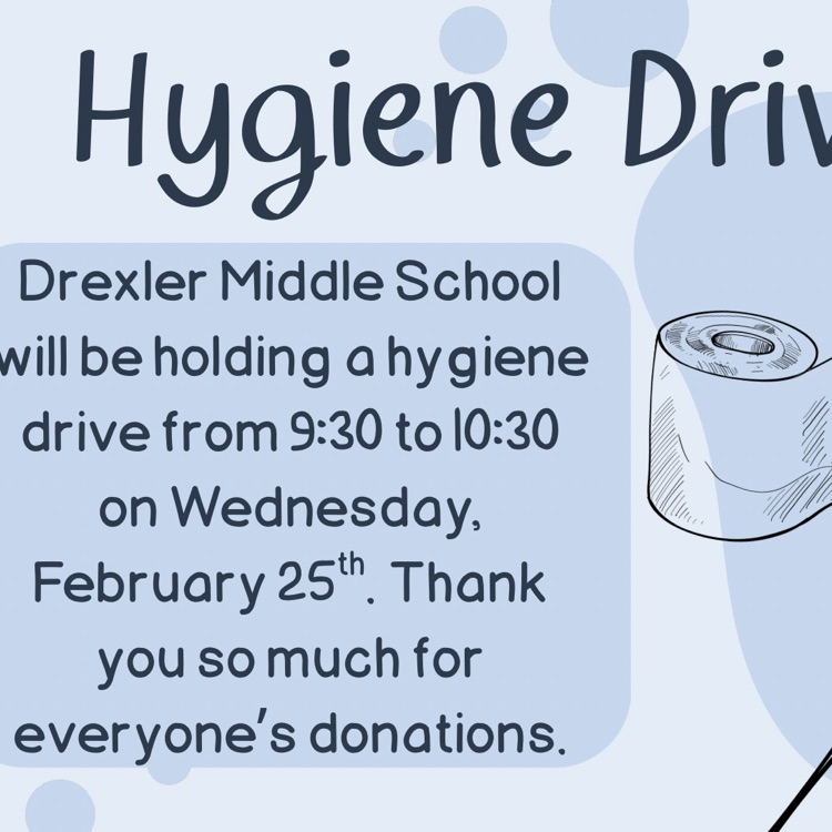 Hygiene Drive this Wednesday!