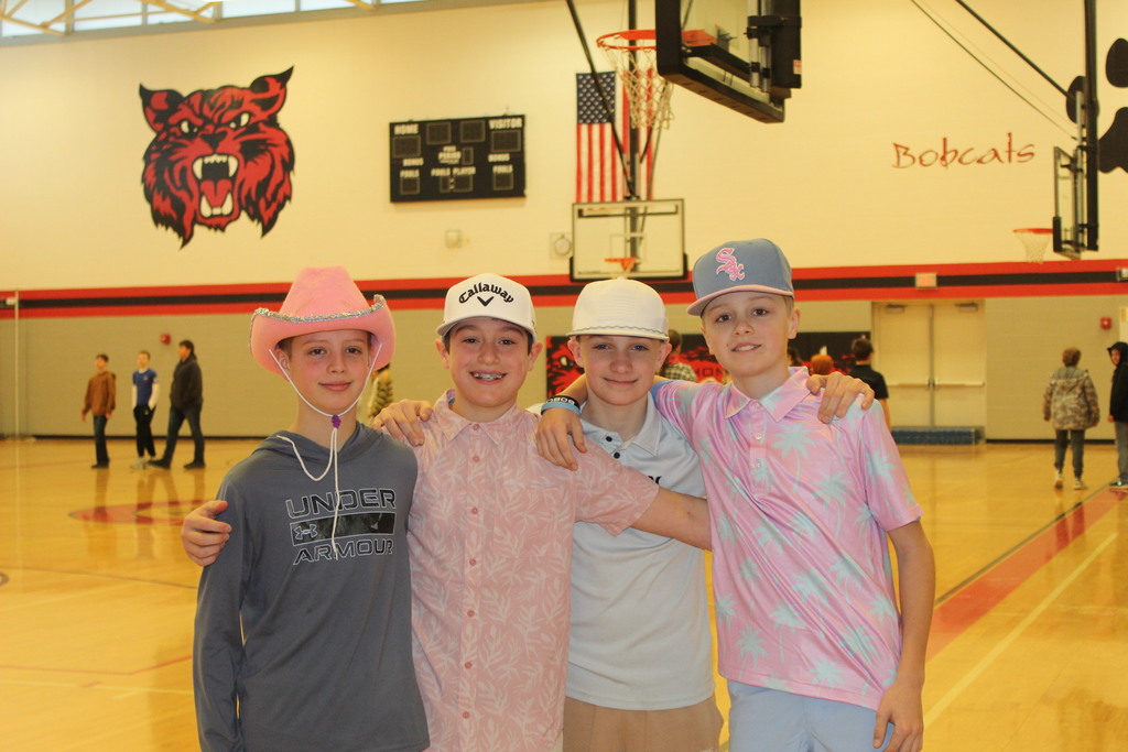 Today's dress up theme is Country vs Country Club Day. Students dressed up as a country person or they dressed up as a golfer in golf Apparel. Students are having fun dressing up this week!  Tomorrow is Mom vs Dad day.  (written by: Hailey, Lia, Lucy)  