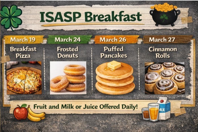 Breakfast provided on ISASP days