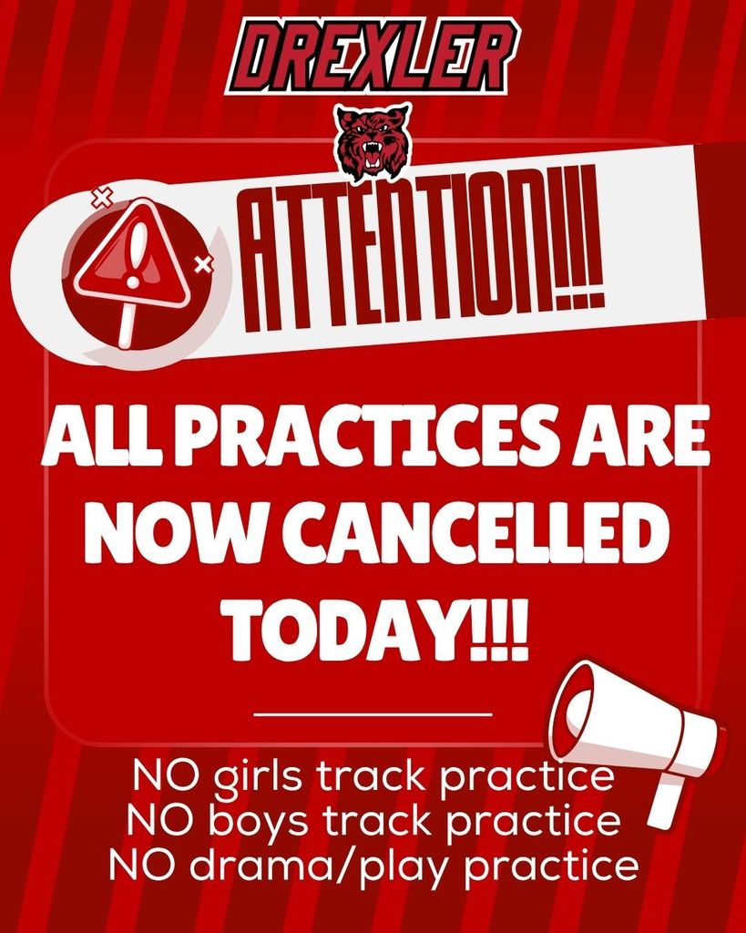 practices are cancelled today!