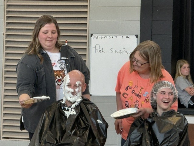 Pie in the face to celebrate great ISASP scores at DMS!