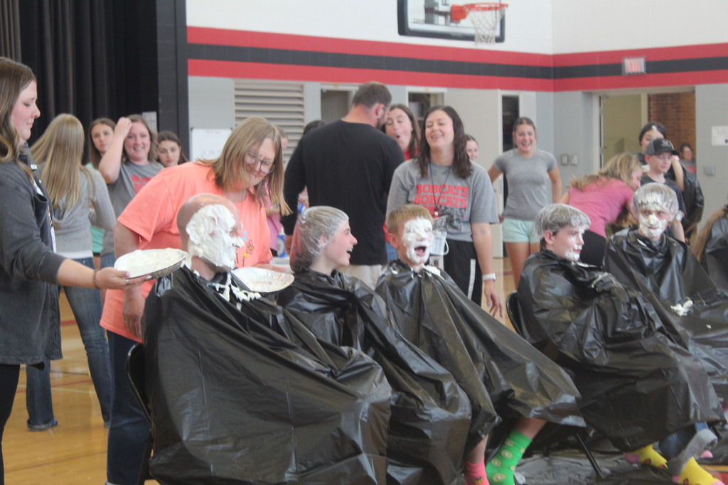 Pie in the face to celebrate great ISASP scores at DMS!