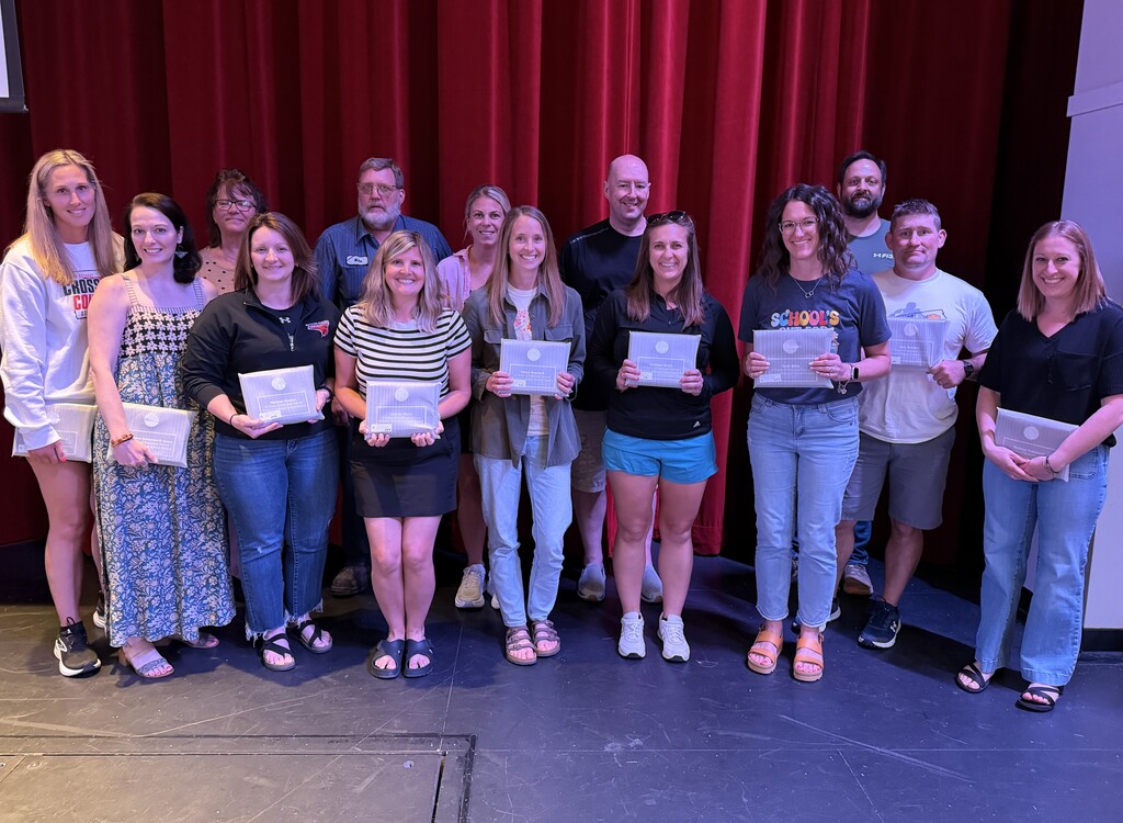Staff members being honored for 15 years of service with Western Dubuque.