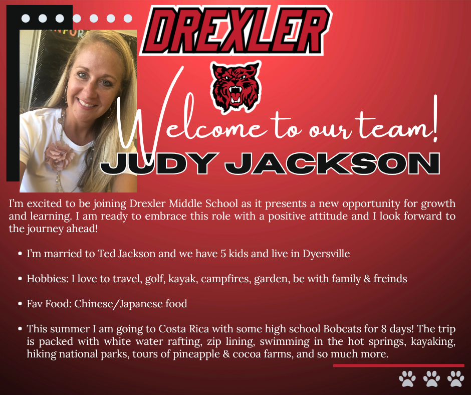 Welcome Mrs. Jackson!