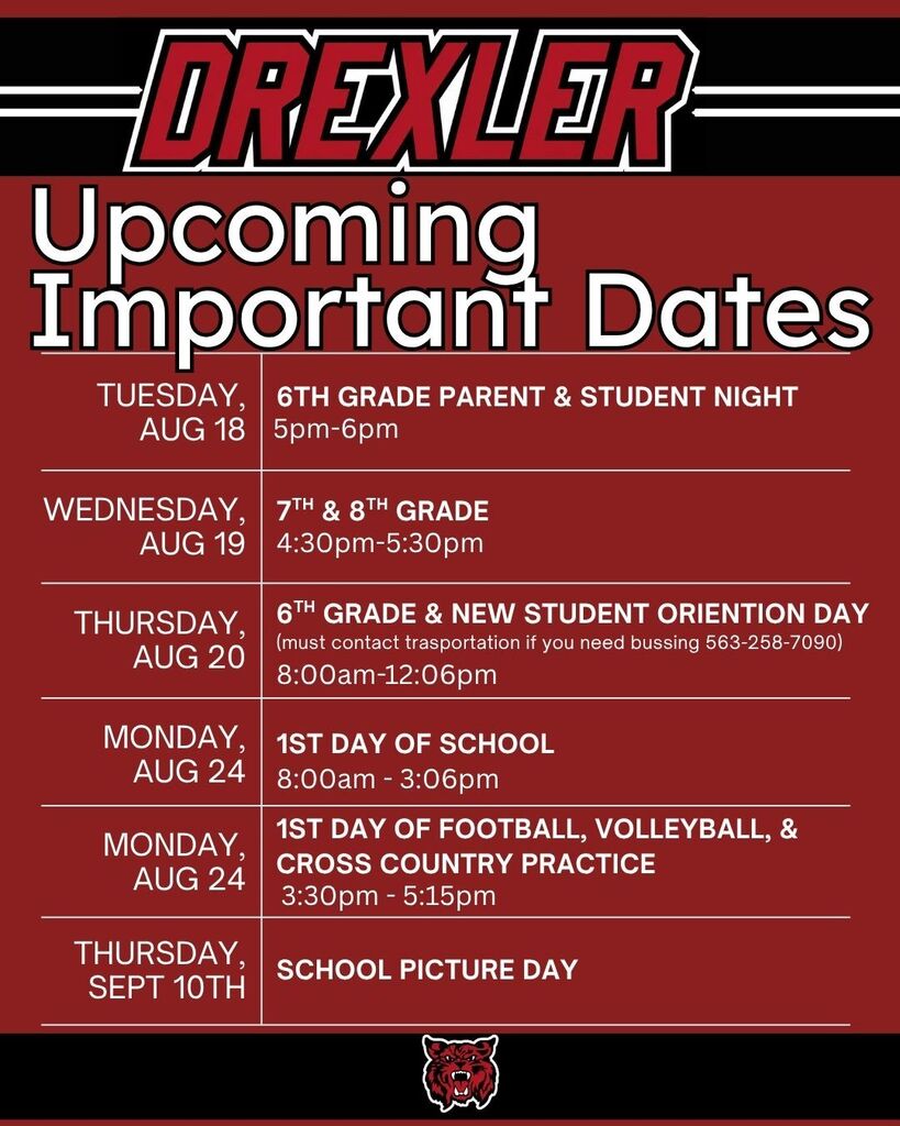 DMS upcoming dates