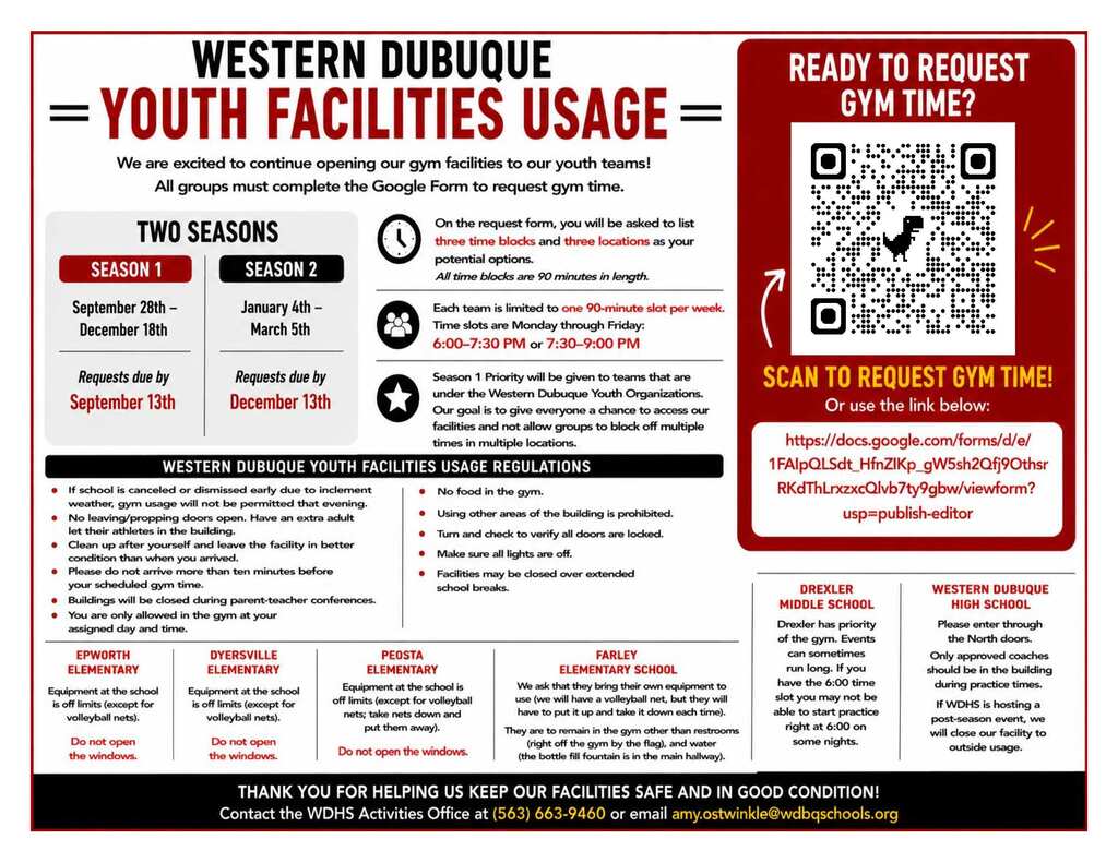 Gym sign up info