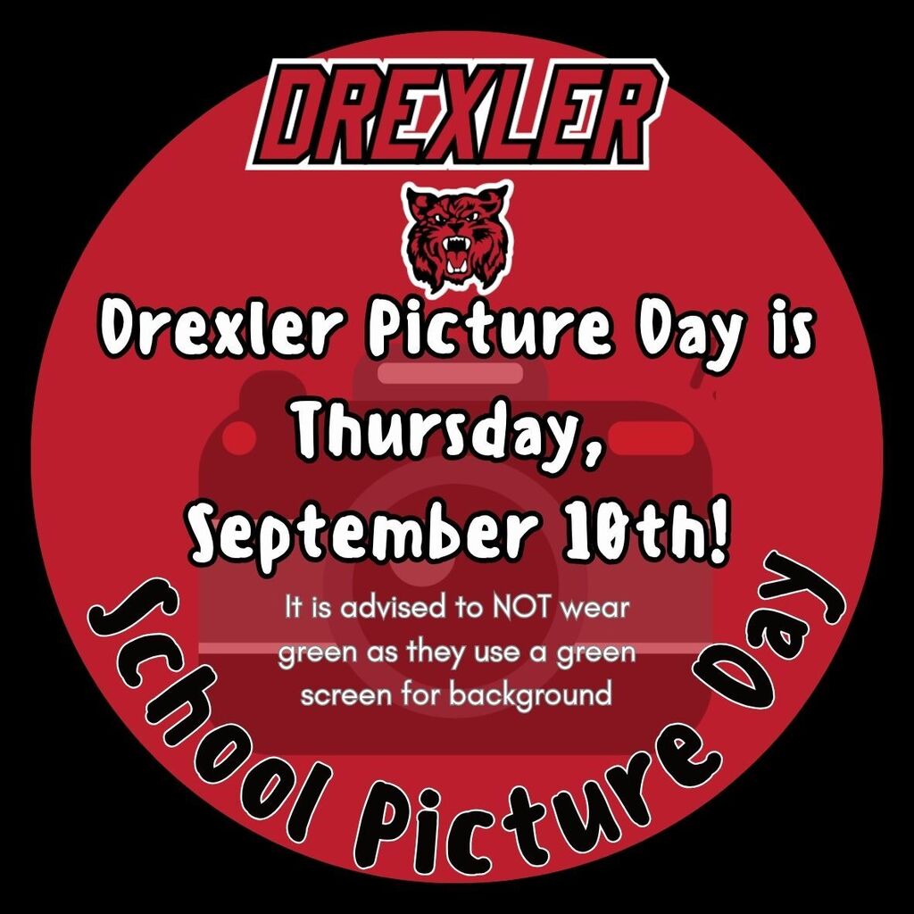 Thursday, Sept 10th is school picture day